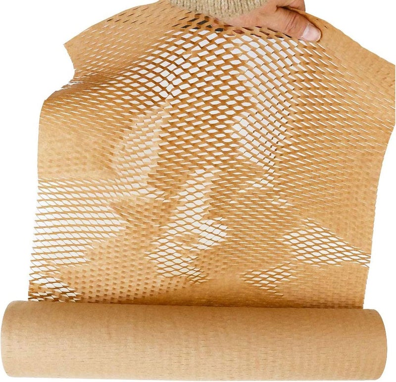 Duravel 12 Inch Biodegradable Honeycomb Cushioning Wrap Paper Roll - 20 Meters - Image 5